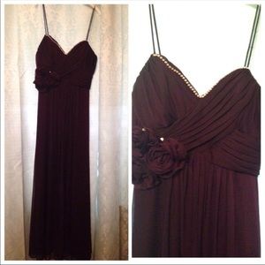 Plum purple formal dress